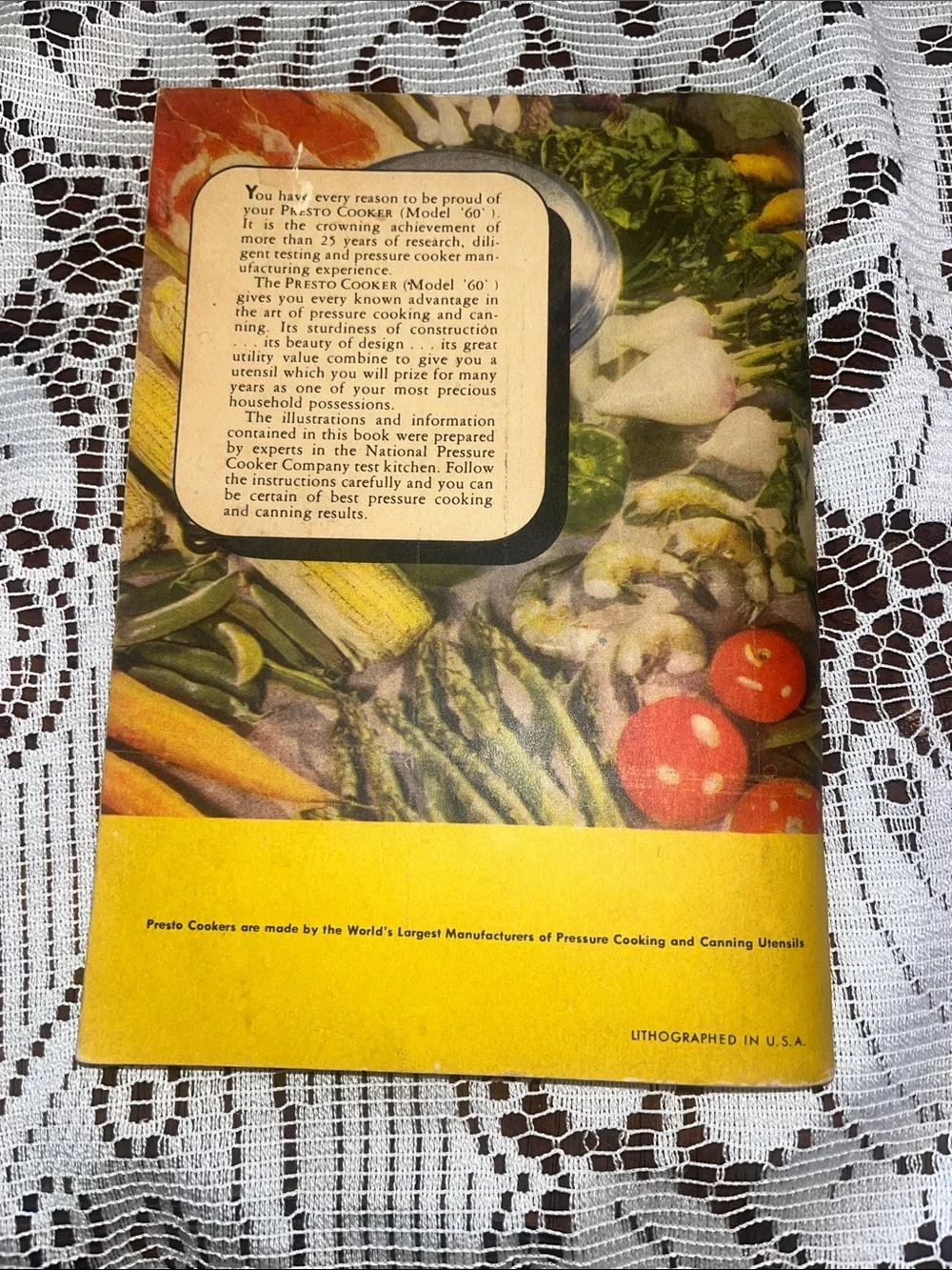 Vintage Presto Cooker Recipe Book with Lithographed in the USA 🇺🇸
